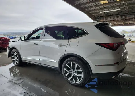 2022 Acura Mdx Technology z USA, uszkodzony, nr VIN 5J8YE1H44NL006991